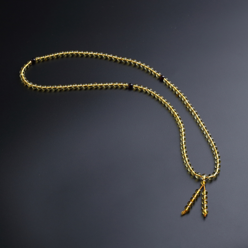 5mm波罗的海天然虫珀佛珠手串-红掌柜