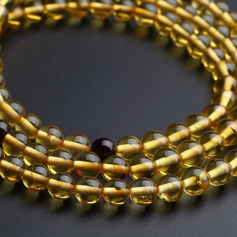 5mm波罗的海天然佛珠手串-红掌柜