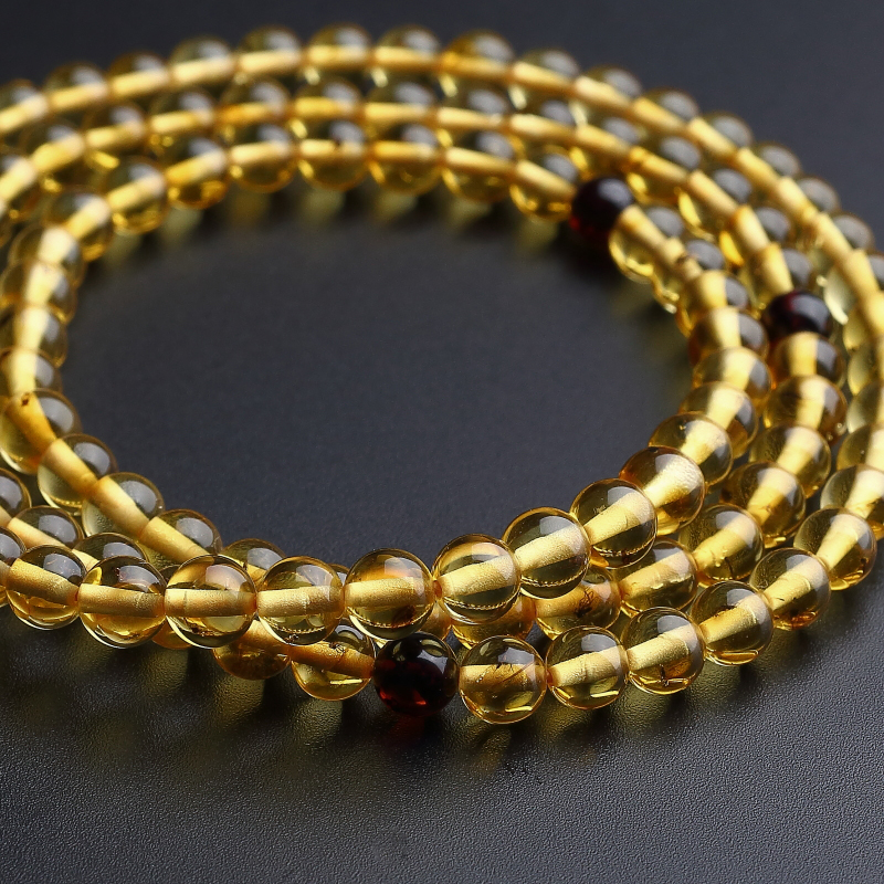 5mm波罗的海天然虫珀手串-红掌柜