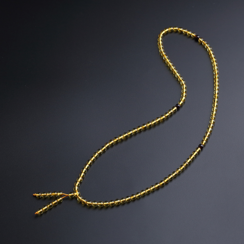 波罗的海天然虫珀佛珠手串-红掌柜