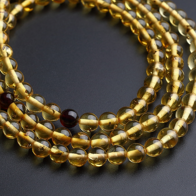 5mm波罗的海天然佛珠手串-红掌柜