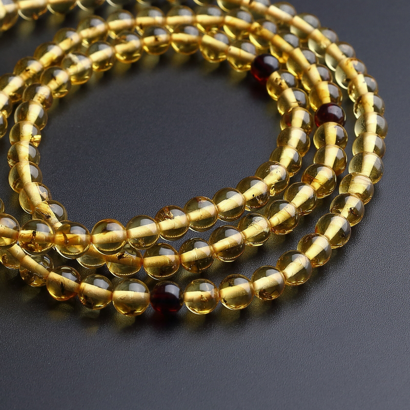 5mm波罗的海天然虫珀手串-红掌柜