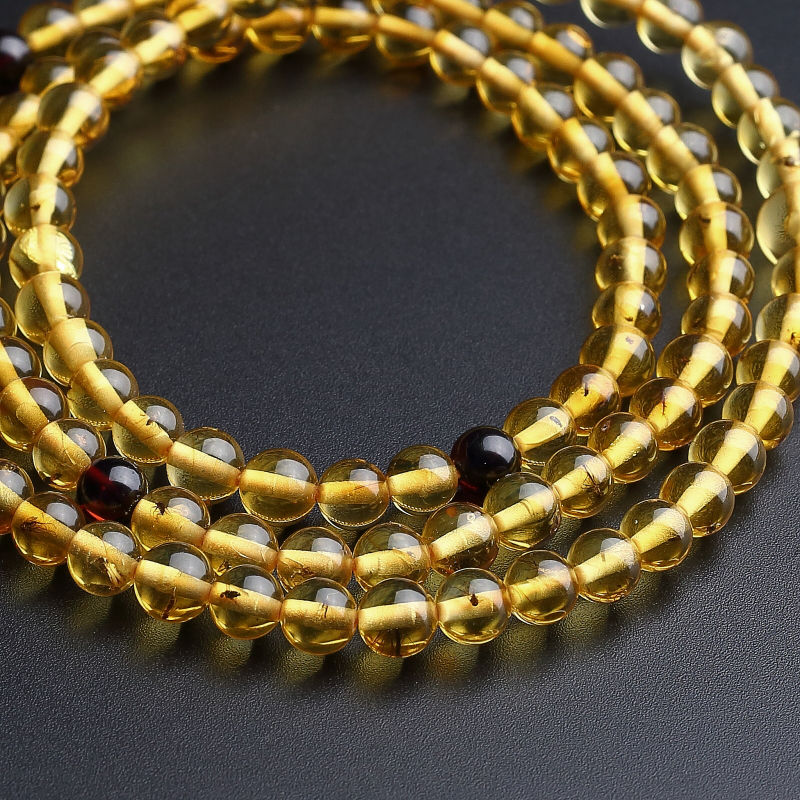 5mm波罗的海天然佛珠手串-红掌柜