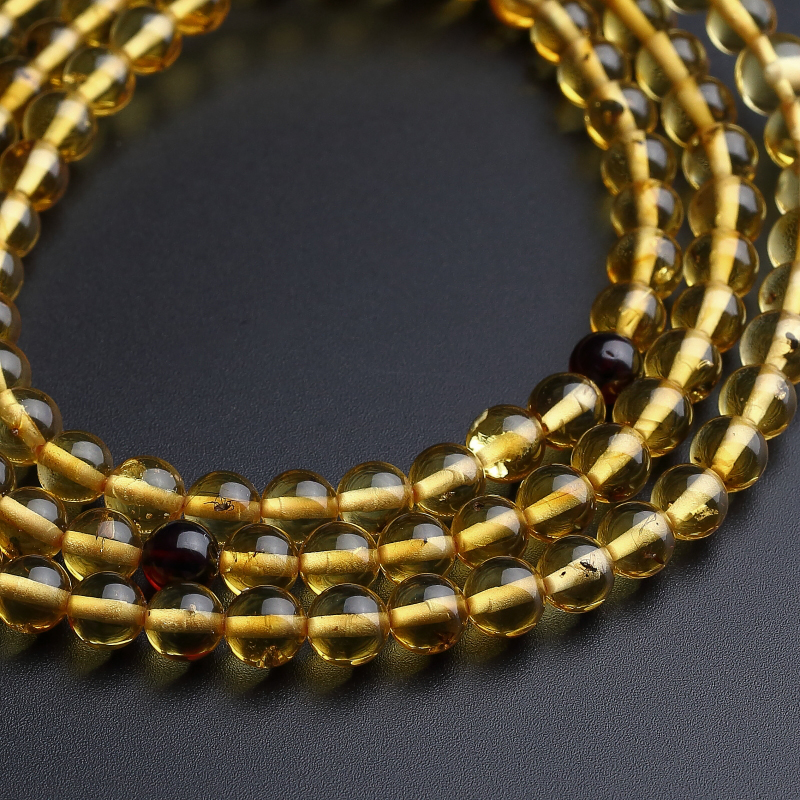 5.5mm波罗的海天然佛珠手串-红掌柜