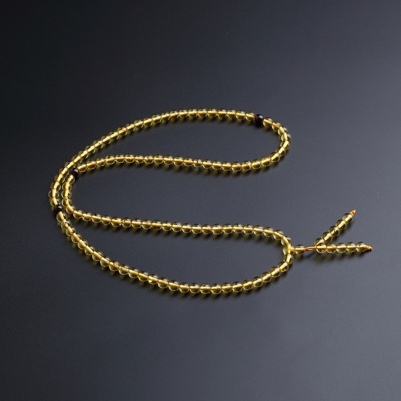 波罗的海天然虫珀佛珠手串-红掌柜