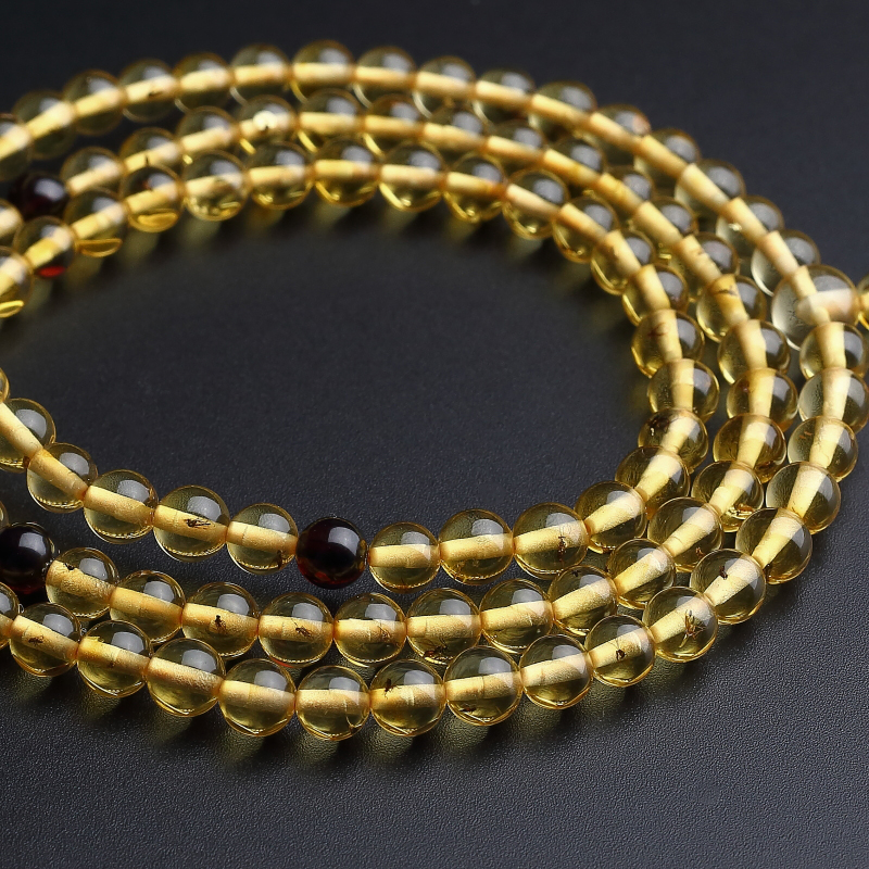 5mm波罗的海天然佛珠手串-红掌柜