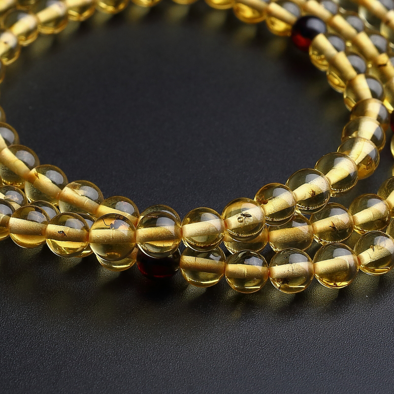 5mm波罗的海天然虫珀手串-红掌柜