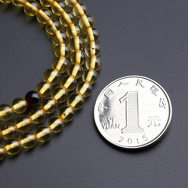 5mm虫珀佛珠手串-红掌柜