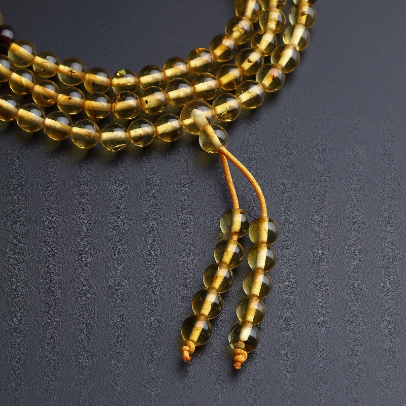 5mm波罗的海虫珀佛珠手串-红掌柜