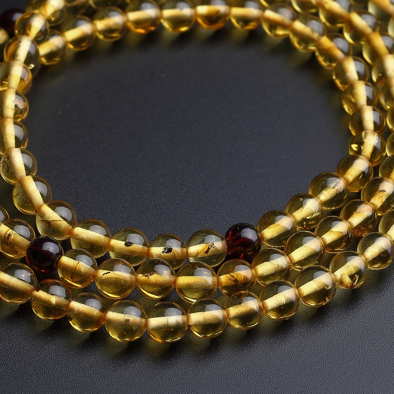 5mm波罗的海天然佛珠手串-红掌柜