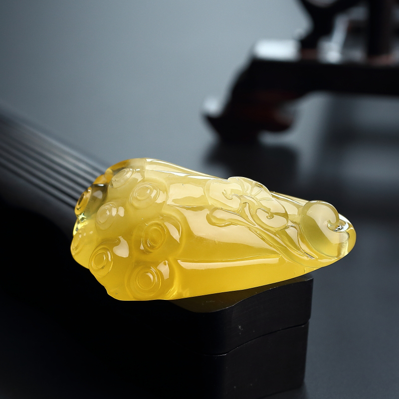 波罗的海天然蜜蜡连生贵子吊坠-红掌柜