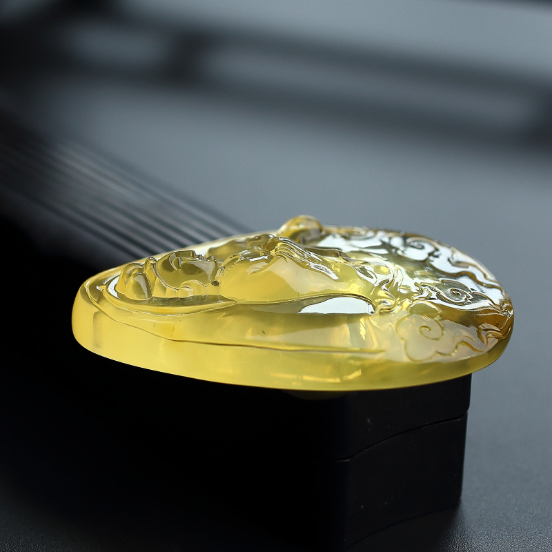 金珀观音吊坠-红掌柜