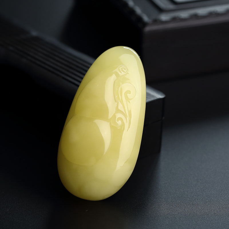 波罗的海满蜜柠檬黄蜜蜡葫芦吊坠-红掌柜