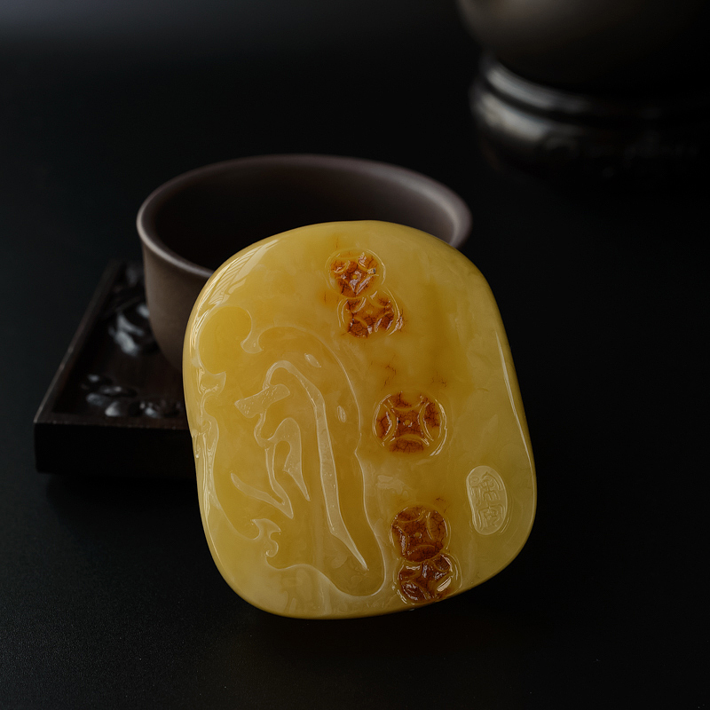 蜜蜡观音吊坠 - 红掌柜