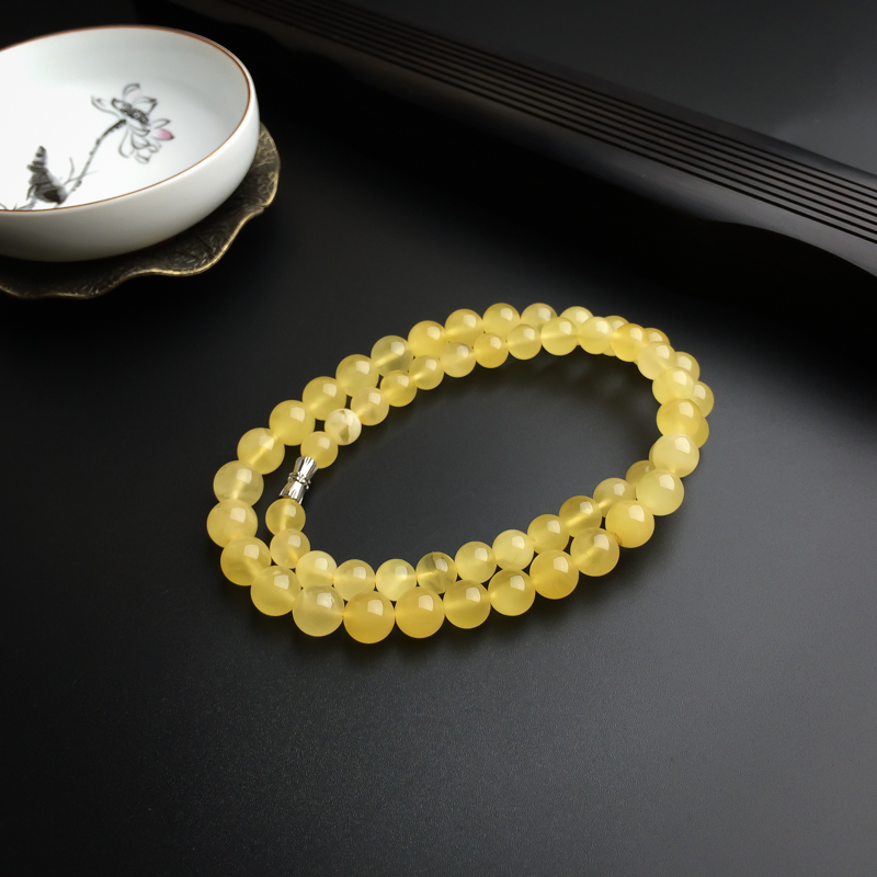 天然柠檬黄蜜蜡塔链 - 红掌柜