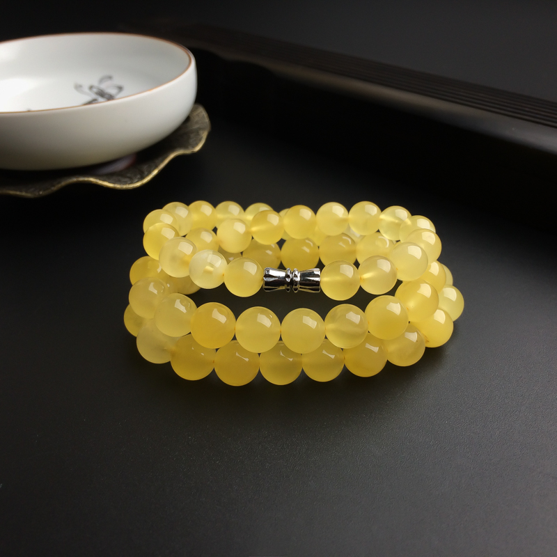 柠檬黄蜜蜡塔链 - 红掌柜