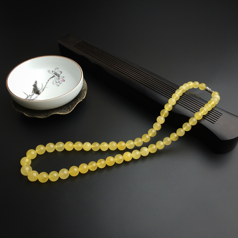 波罗的海天然柠檬黄蜜蜡塔链 - 红掌柜