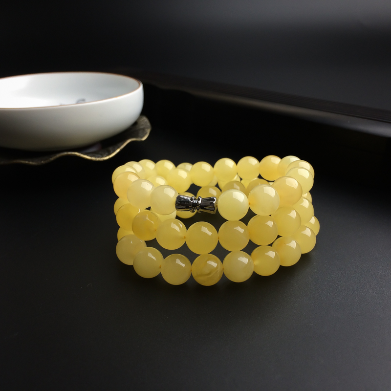 柠檬黄蜜蜡塔链 - 红掌柜