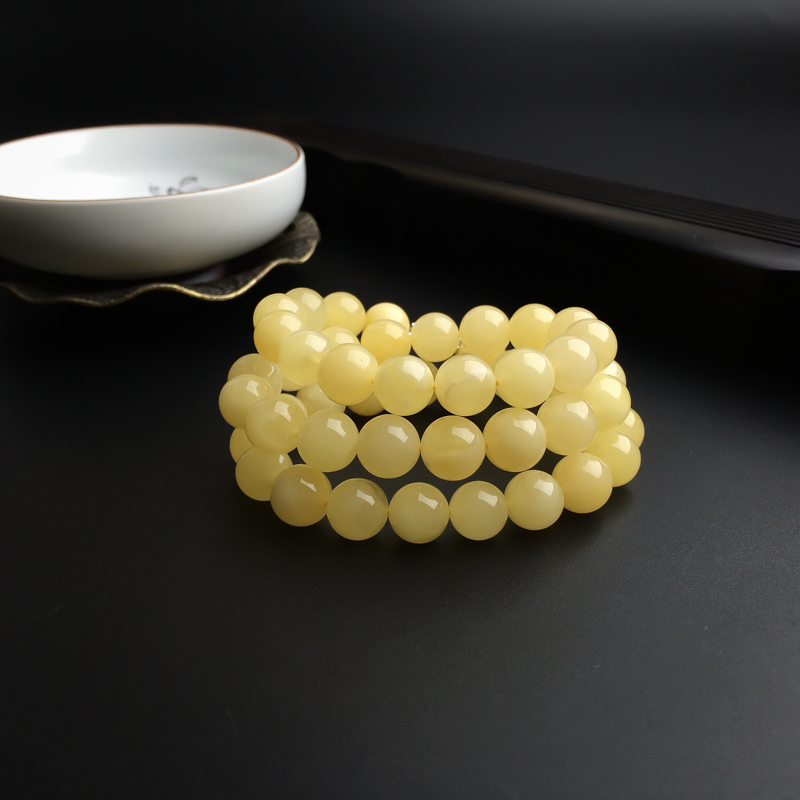 柠檬黄蜜蜡塔链 - 红掌柜