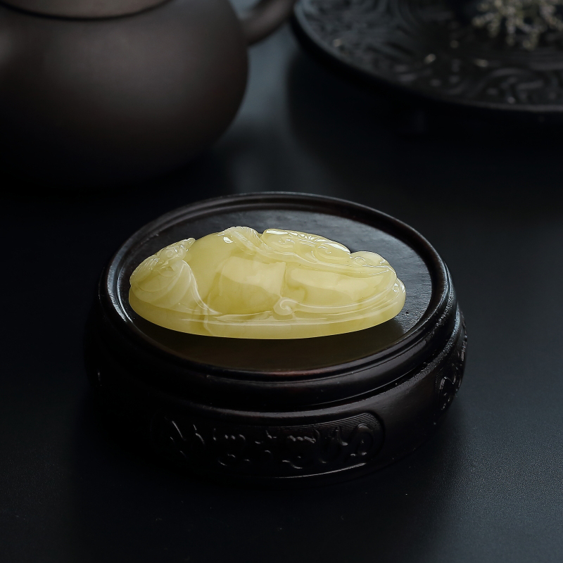 波罗的海天然柠檬黄蜜蜡吊坠-红掌柜