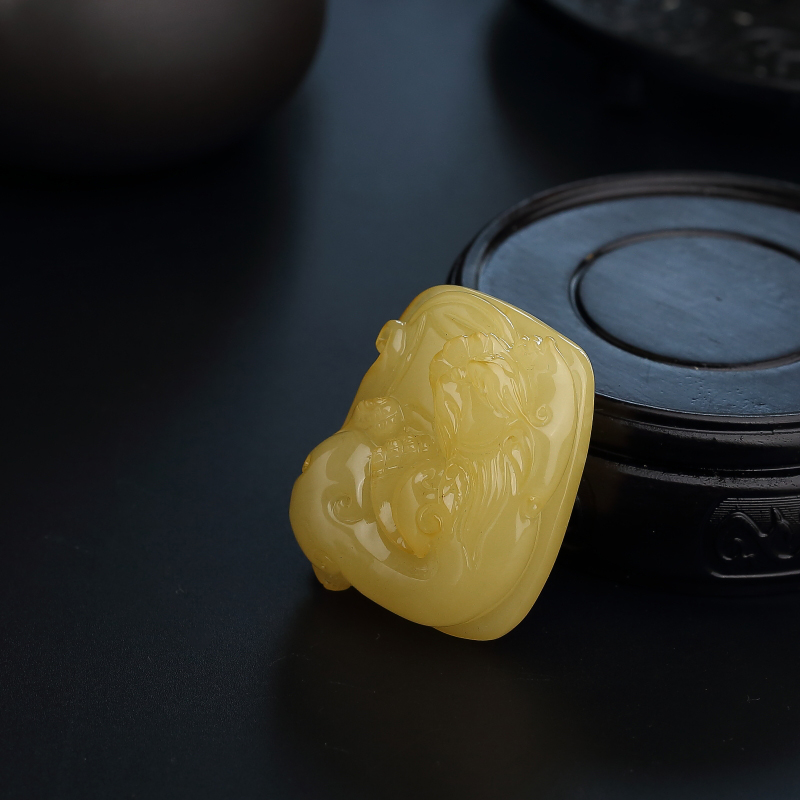 蜜蜡貔貅吊坠-红掌柜