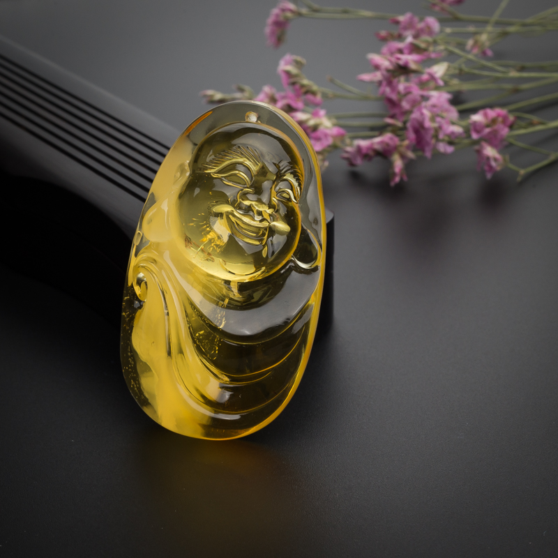 金包蜜弥勒佛吊坠-红掌柜