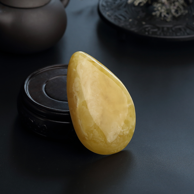 黄白蜜蜜蜡水滴吊坠-红掌柜