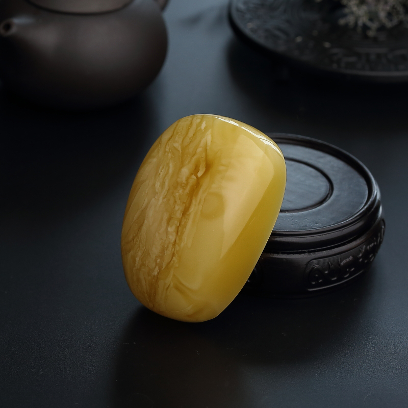 满蜜黄白蜜蜜蜡吊坠-红掌柜