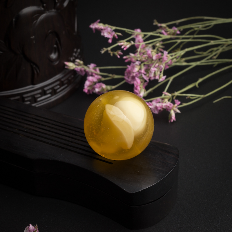 波罗的海鸡油红蜜蜡圆珠-红掌柜