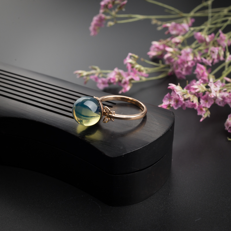 蓝珀戒指 - 红掌柜