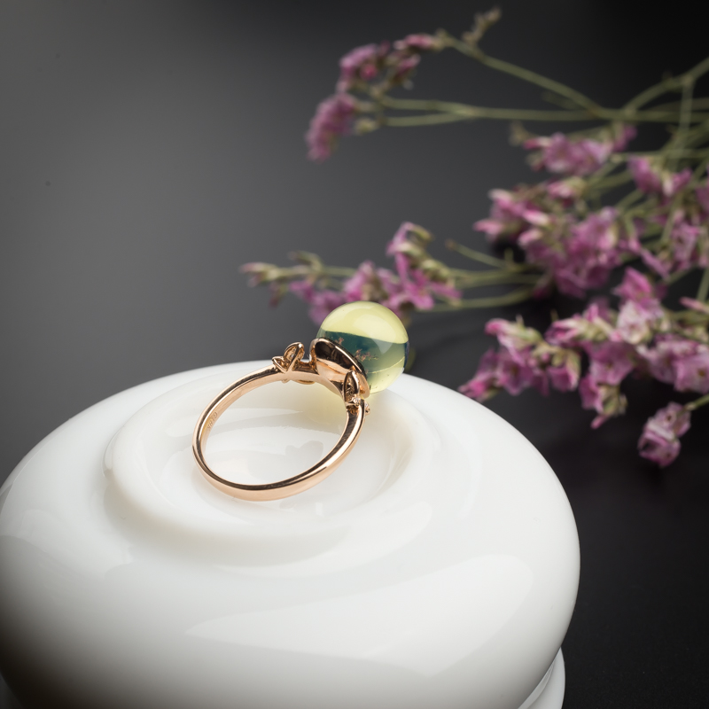 天然蓝珀戒指 - 红掌柜