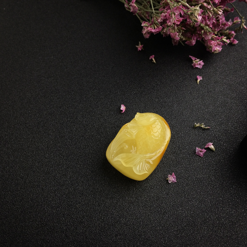 波罗的海蜜蜡鱼吊坠 - 红掌柜