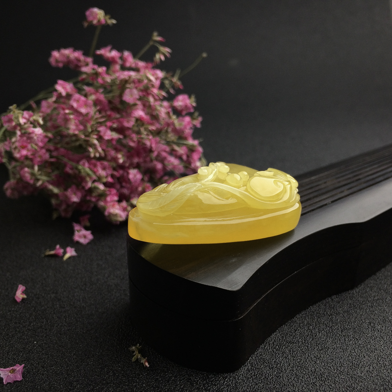 波罗的海鸡油黄蜜蜡福瓜吊坠 - 红掌柜