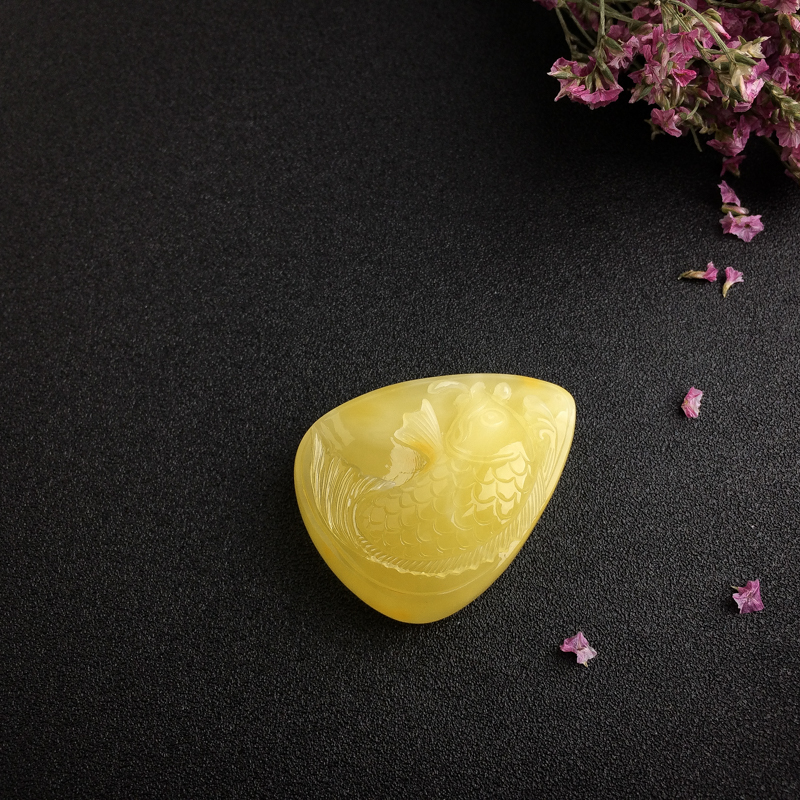 波罗的海蜜蜡鱼吊坠 - 红掌柜