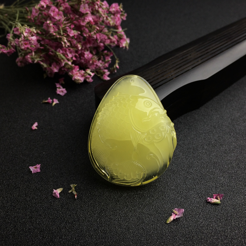 金包蜜蜜蜡鱼吊坠 - 红掌柜