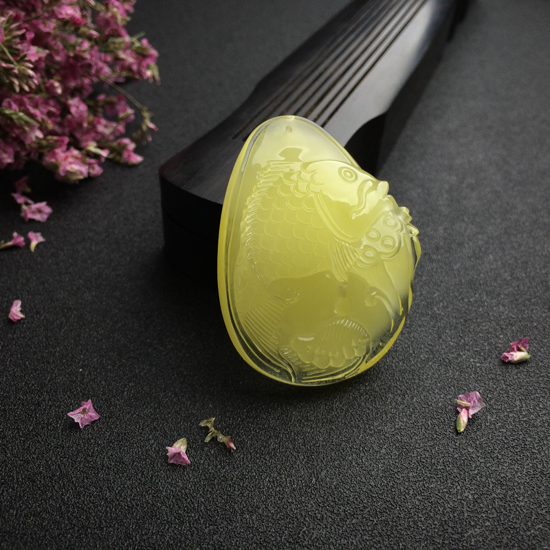 蜜蜡鱼吊坠 - 红掌柜