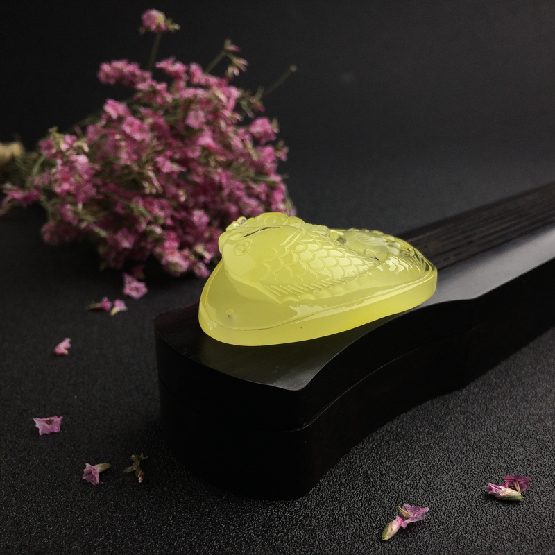 波罗的海.金包蜜蜜蜡鱼吊坠 - 红掌柜