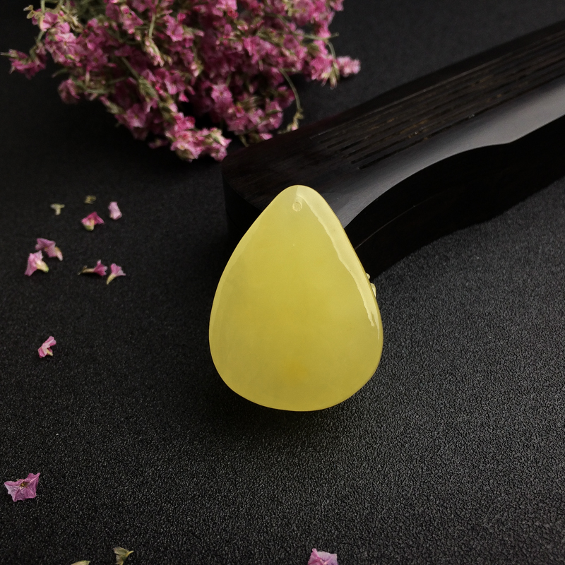 天然鸡油黄蜜蜡吊坠 - 红掌柜