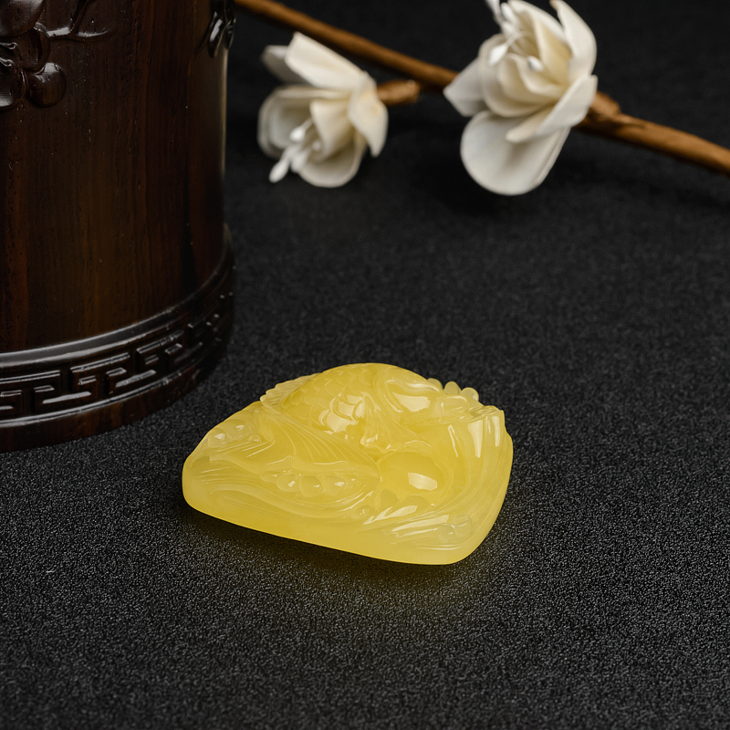 波罗的海天然满蜜蜜蜡一品清廉吊坠-红掌柜