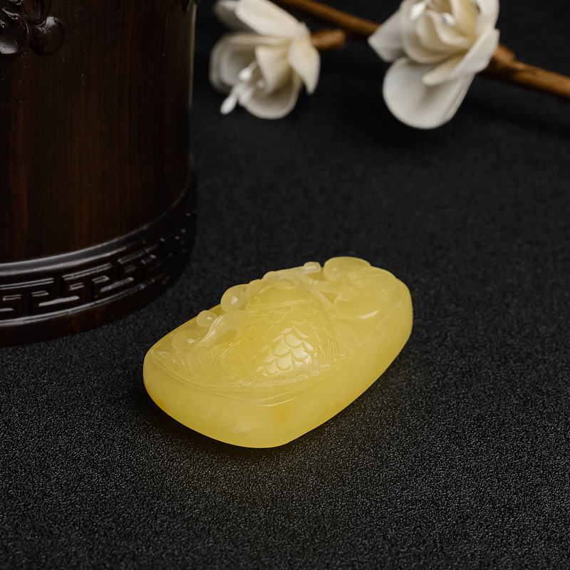 波罗的海天然满蜜蜜蜡一品清廉吊坠-红掌柜