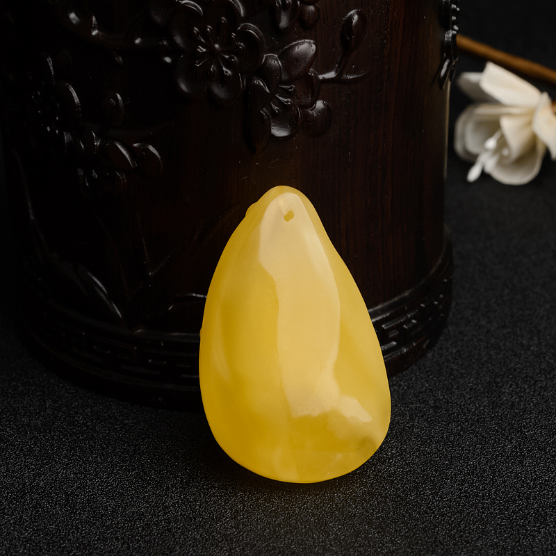 波罗的海天然黄白蜜蜜蜡葫芦吊坠-红掌柜