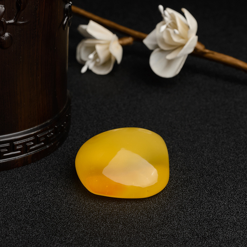 波罗的海天然金包蜜蜜蜡随形吊坠-红掌柜