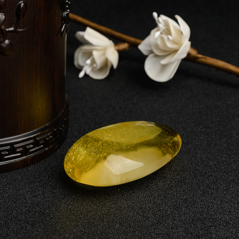 波罗的海天然金包蜜蜜蜡随形吊坠-红掌柜