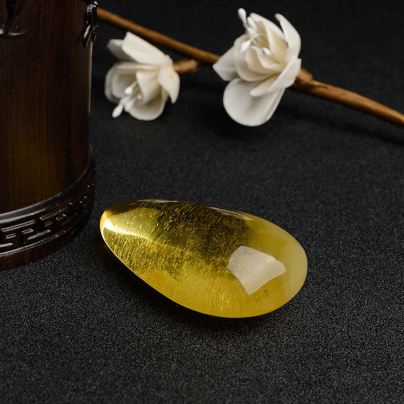 波罗的海天然金包蜜鸡油黄蜜蜡吊坠-红掌柜