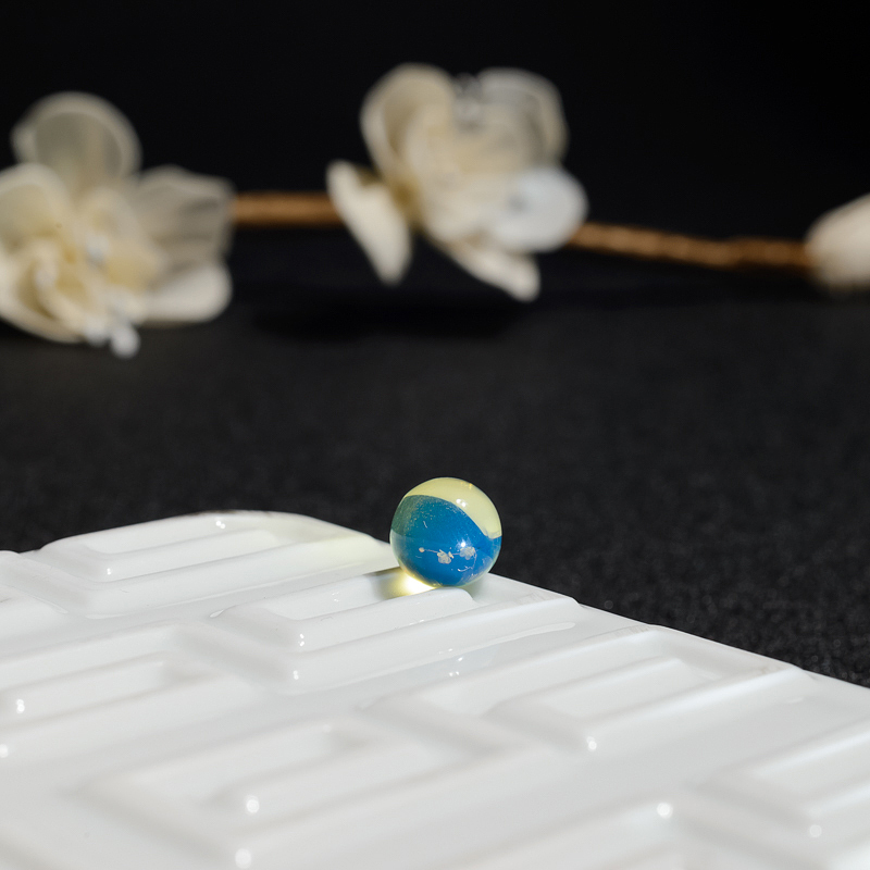 9.5mm多米尼加蓝珀圆珠-红掌柜