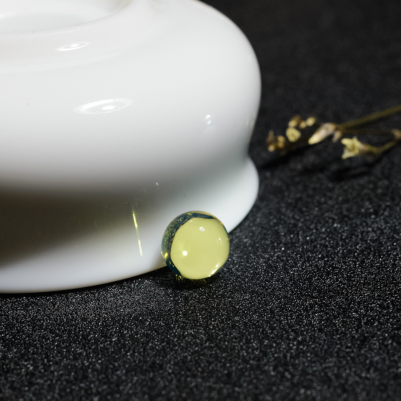 天然蓝珀圆珠-红掌柜