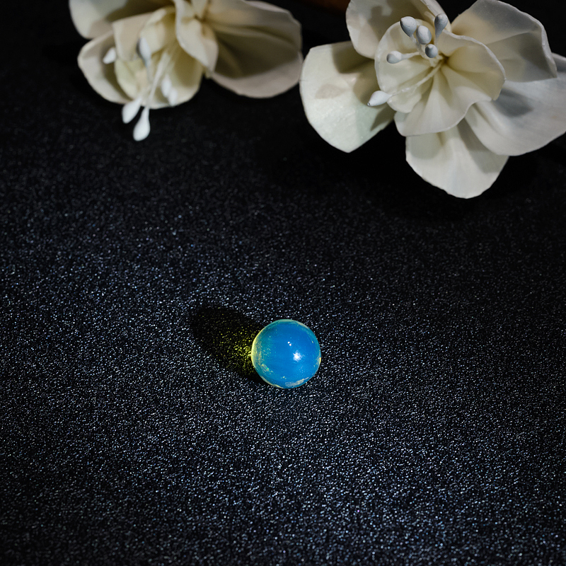 11mm多米尼加天然蓝珀圆珠-红掌柜