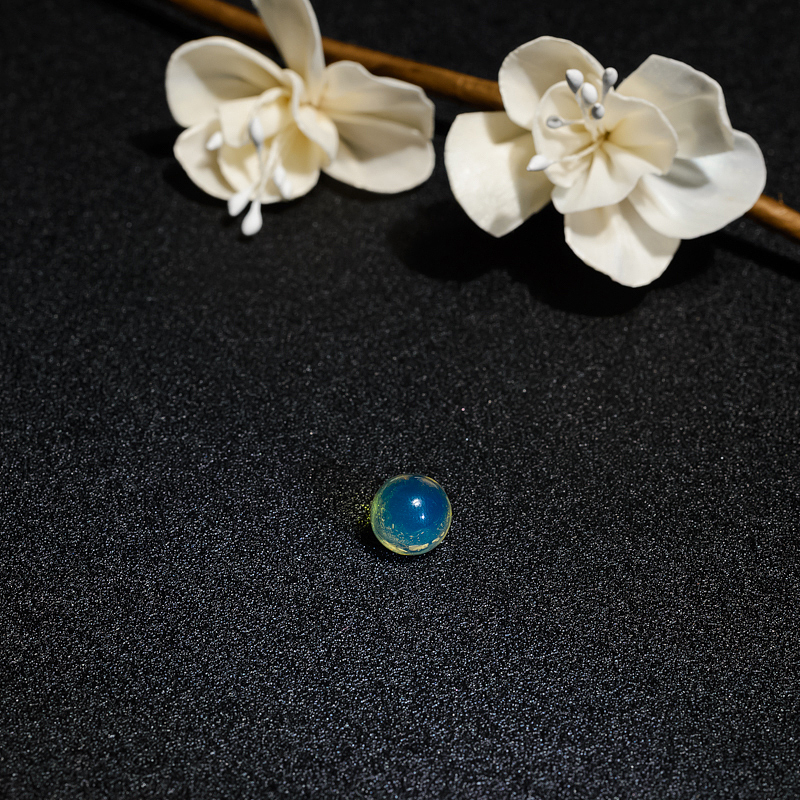 多米尼加天然蓝珀圆珠-红掌柜