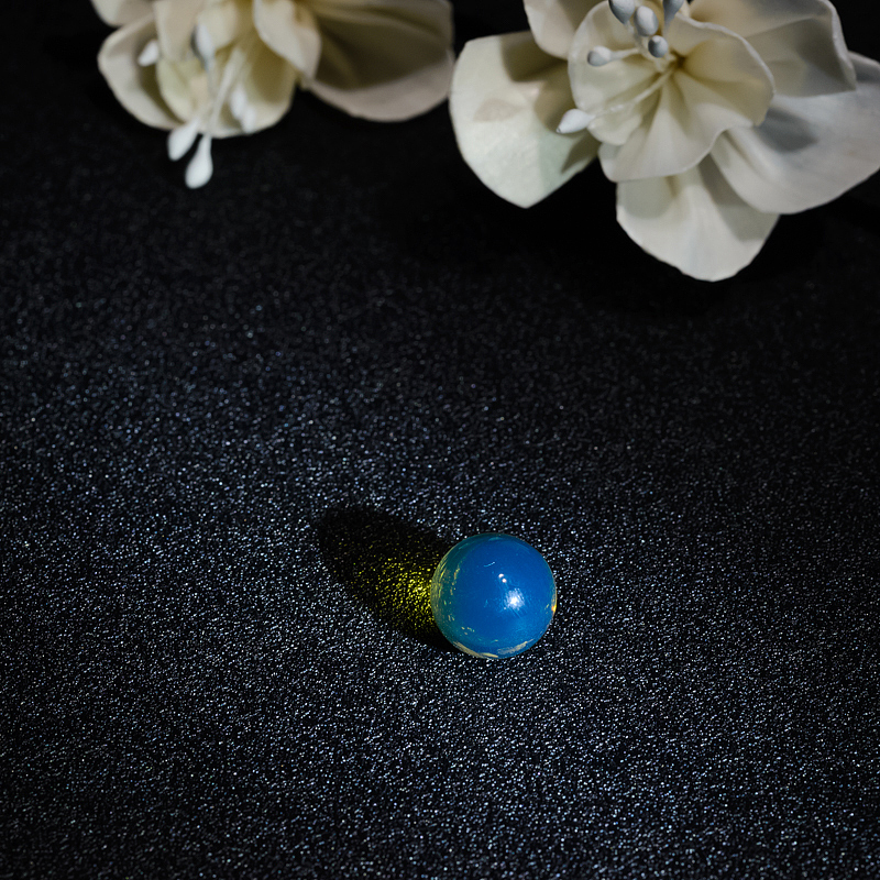 12mm多米尼加天然蓝珀圆珠-红掌柜