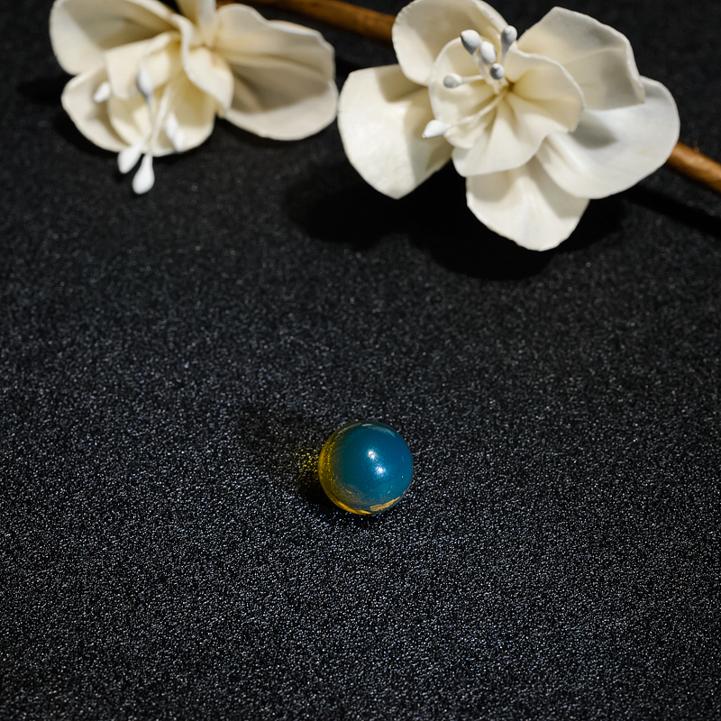 多米尼加天然蓝珀圆珠-红掌柜